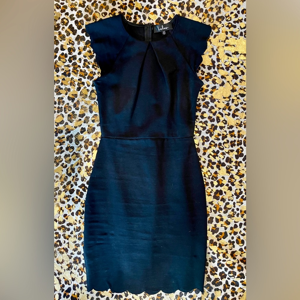 LuLu’s Black Scallop Dress